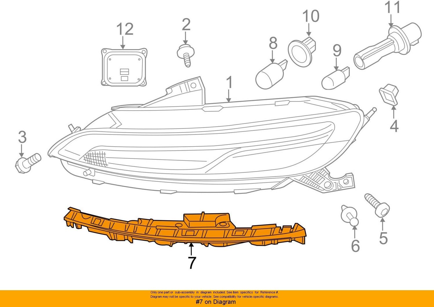სამაგრი მაშუქის მარჯვენა - JEEP CHEROKEE 2014- Headlamp bracket right