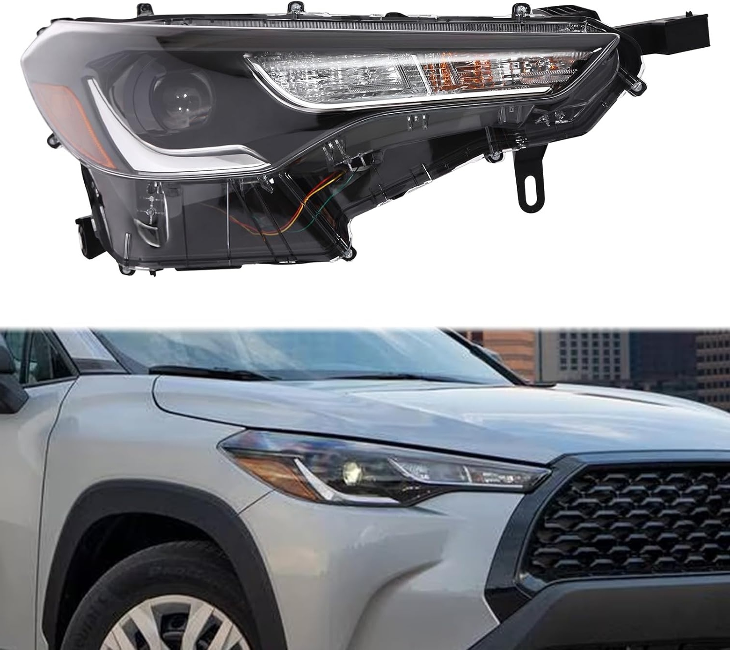 მაშუქი წინა LED მარჯვენა TYC - TOYOTA COROLLA CROSS 2022- მაშუქი წინა LED მარჯვენა TYC - TOYOTA COROLLA CROSS 2022-