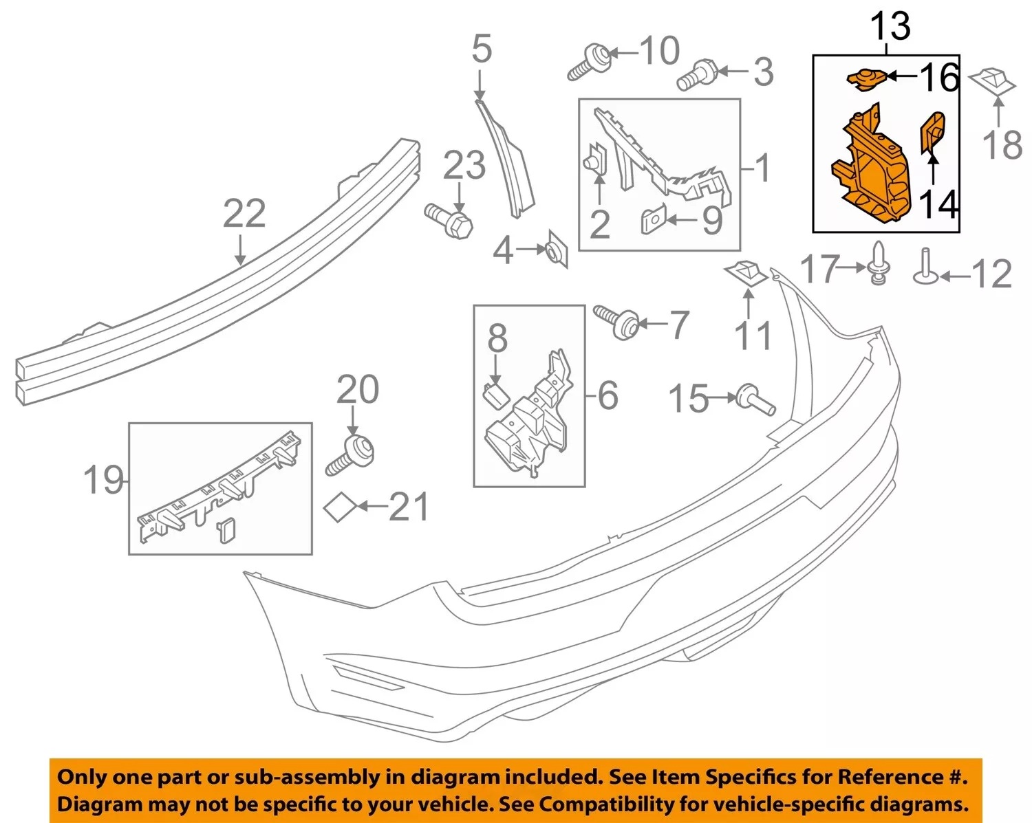 სამაგრი უკანა მარცხენა - FORD ESCAPE 2012-2016 Bracket rear left