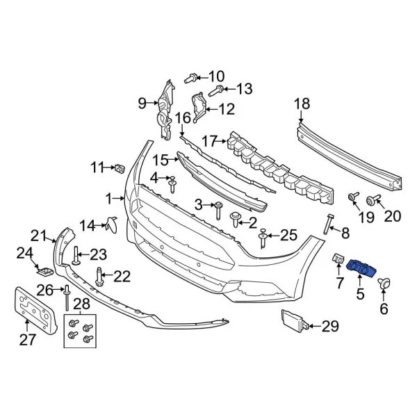სამაგრი წინა მარჯვენა - FORD MUSTANG 2015- Bracket front right