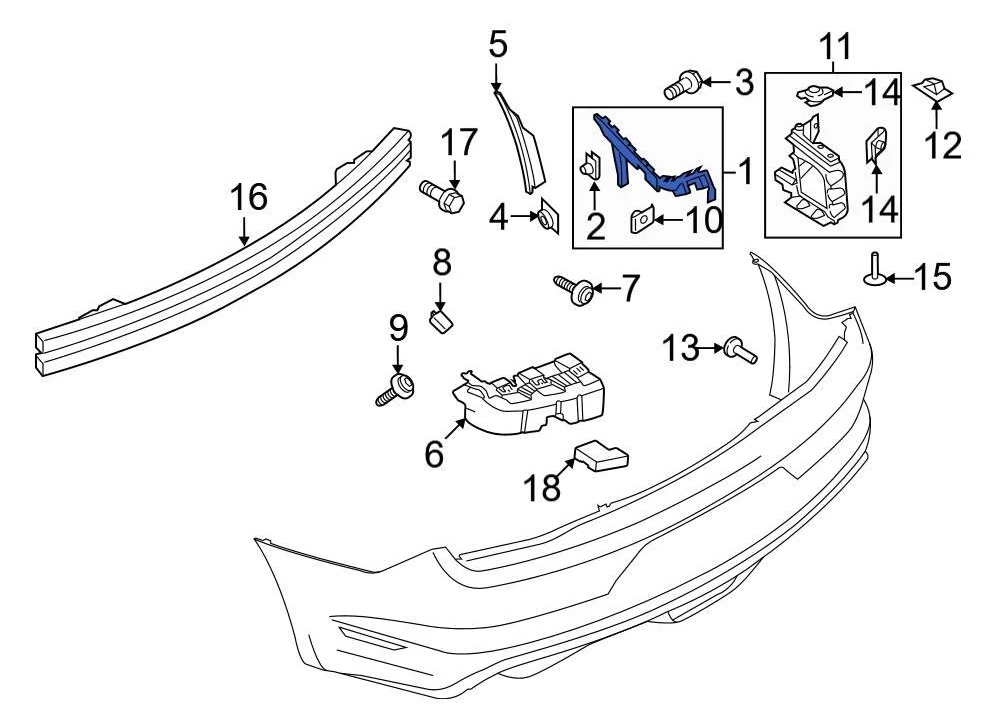 Bracket rear left