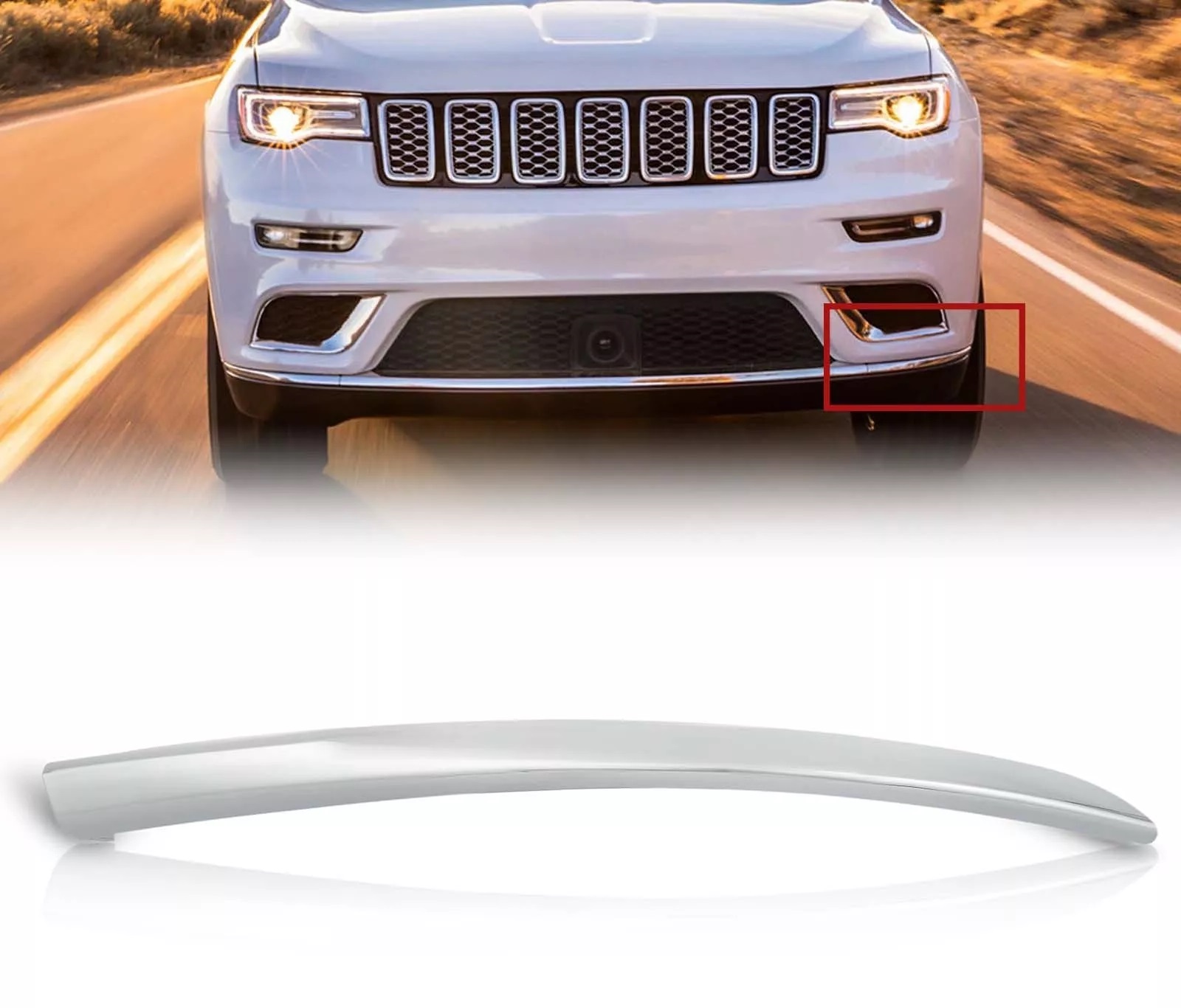 მოლდინგი ბამპერის ქვედა მარცხენა MATT - JEEP GRAND CHEROKEE 2017-2021 მოლდინგი ბამპერის ქვედა მარცხენა MATT - JEEP GRAND CHEROKEE 2017-2021