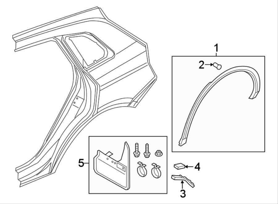 მოლდინგი უკანა ფრთის მარჯვენა S-LINE-AUDI Q5 2017-2020