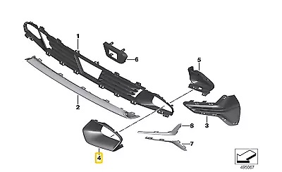 მოლდინგი ბამპერის წინა მარცხენა - BMW 3 S G20 - 2020- მოლდინგი ბამპერის წინა მარცხენა - BMW 3 S G20 - 2020-
