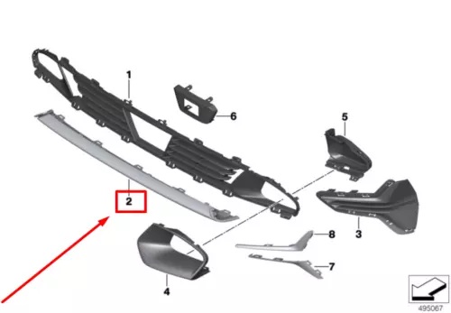 მოლდინგი წინა ბამპერის ქვედა - BMW 3 S G20 - 2020- მოლდინგი წინა ბამპერის ქვედა - BMW 3 S G20 - 2020-