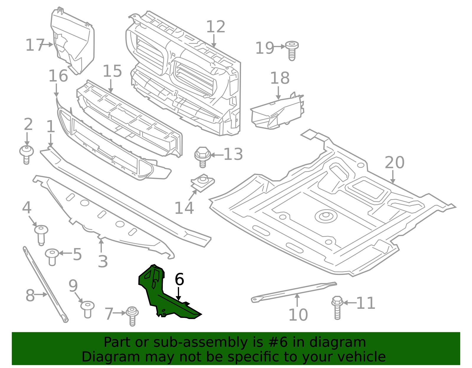 სამაგრი რადიატორის მარჯვენა-BMW 5 S GRAND TURISMO F07 2009-2013