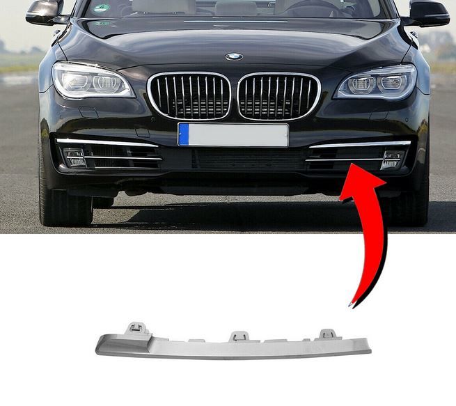 მოლდინგი წინა ბამპერის მარცხენა - BMW 7 S F02 2012-2015