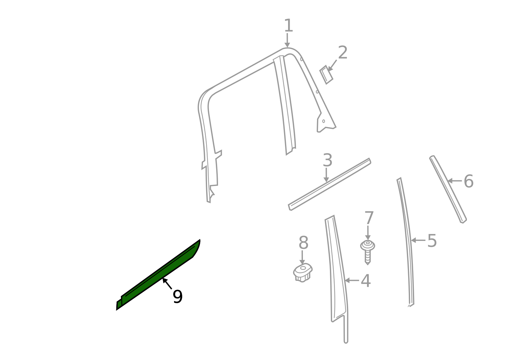 მოლდინგი უკანა კარის მარჯვენა-BMW X3 F25 2010-2014