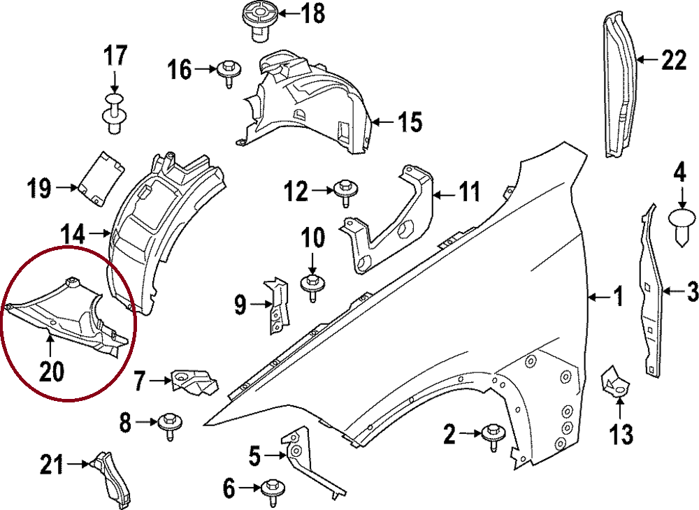 სატალახე წინა მარჯვენა-BMW X7 G07 2019-