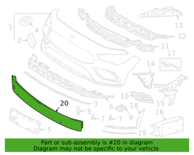 ბამპერის ძელი წინა ალუმინი MERCEDES-BENZ A W177 2018-2024