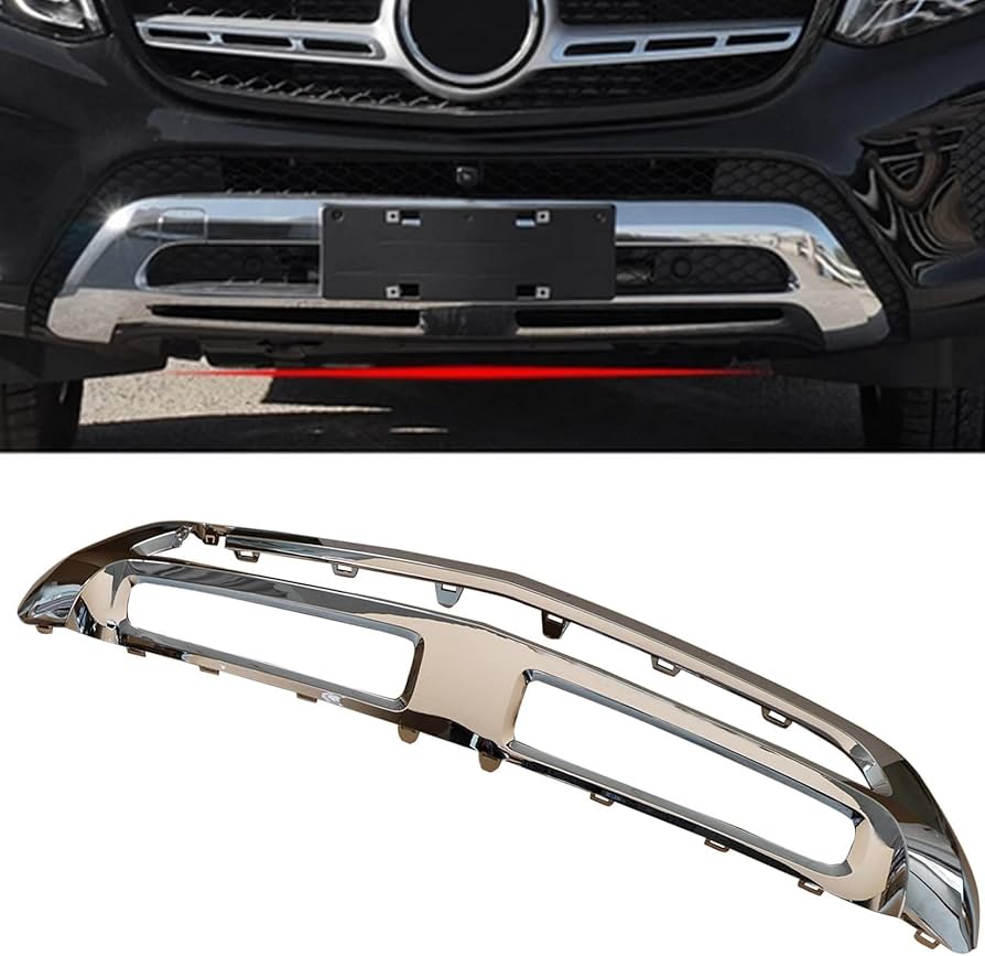 მოლდინგი წინა ბამპერის ნიკელის - MERCEDES-BENZ GLS X166 2016-2019