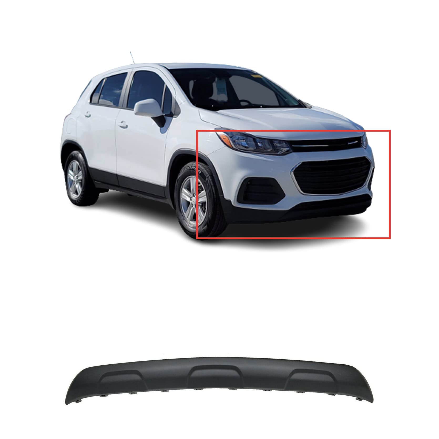 მოლდინგი წინა ბამპერის შავი - CHEVROLET TRAX 2017-
