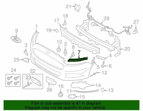 სამაგრი მაშუქის წინა მარჯვენა - FORD FUSION 2014- Bracket front right