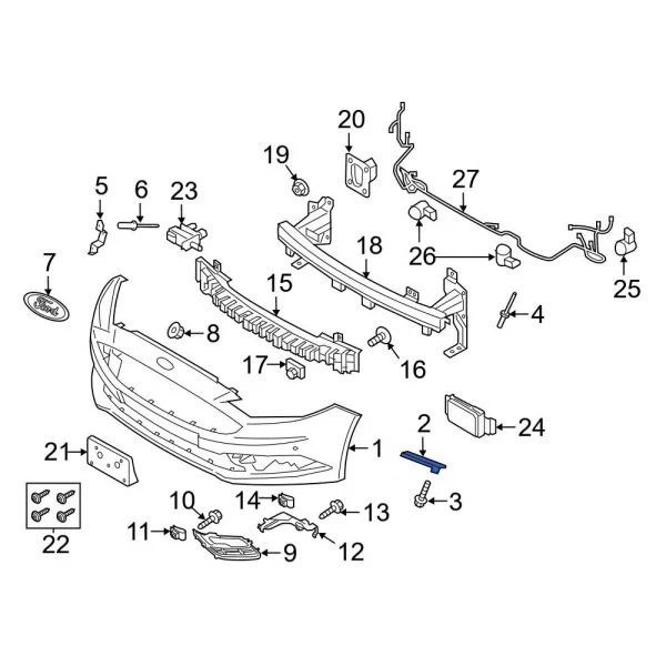 სამაგრი წინა მარჯვენა - FORD FUSION 2014- Bracket front right