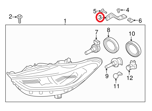 სამაგრი წინა მარჯვენა - FORD FUSION 2017- Bracket front right