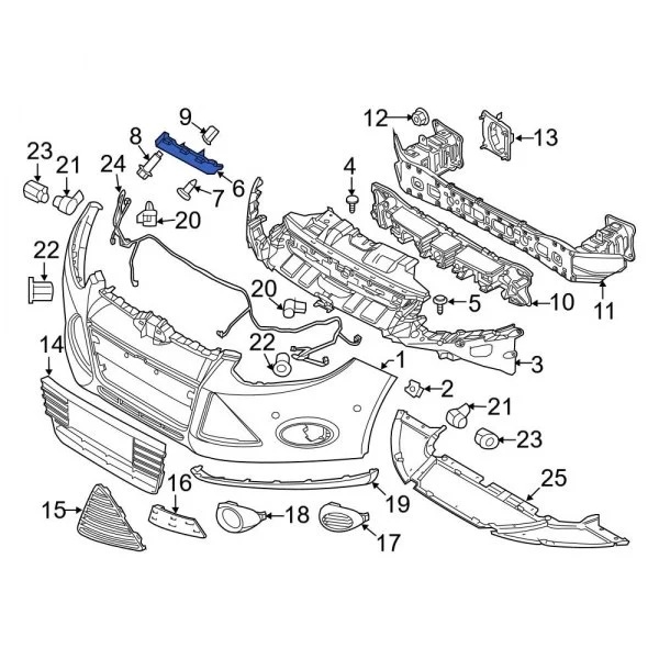 სამაგრი წინა მარცხენა - FORD FOCUS 2011-2014 Bracket front left