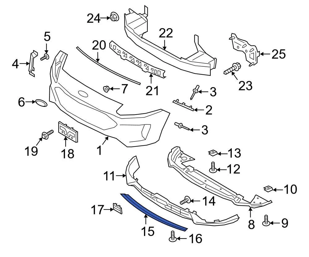 პანელი წინა ქვედა - FORD ESCAPE 2020- Front panle lower