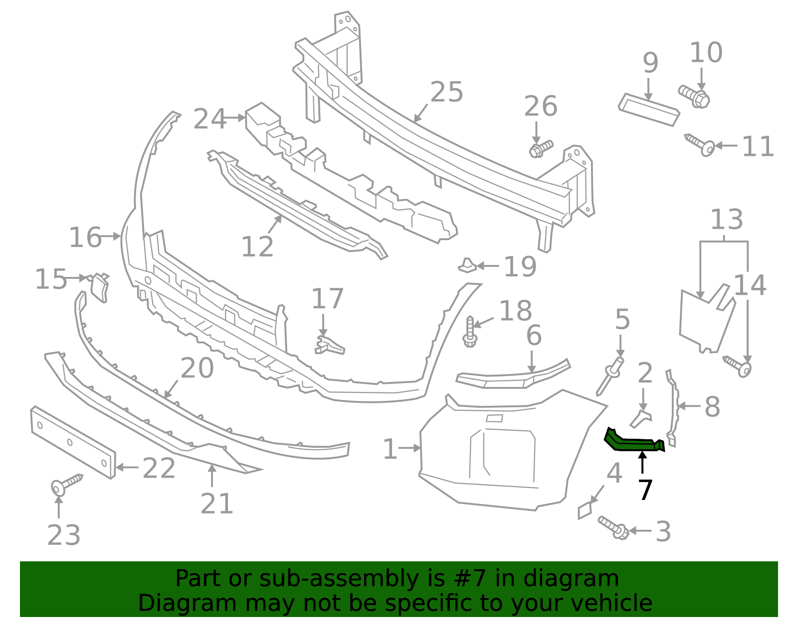 სამაგრი წინა ბამპერის მარჯვენა - HYUNDAI PALISADE 2020-