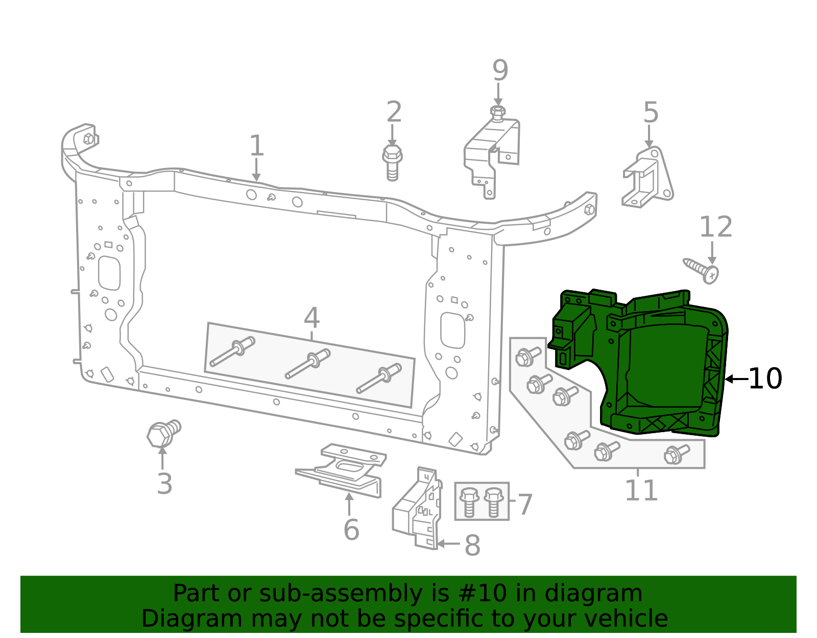 სამაგრი მაშუქის მარცხენა - JEEP CHEROKEE 2014- Headlamp panel left