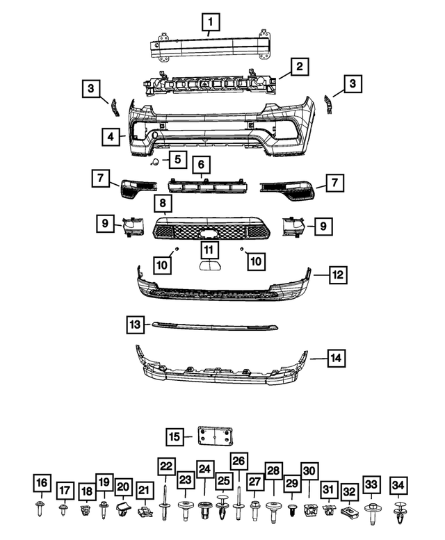 სპოილერი წინა ბამპერის - JEEP COMPASS 2022-