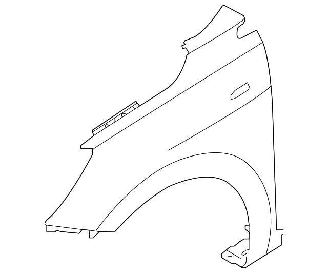 წინა ფრთა ჭრილის გარეშე მარცხენა -KIA RIO 2017-2020