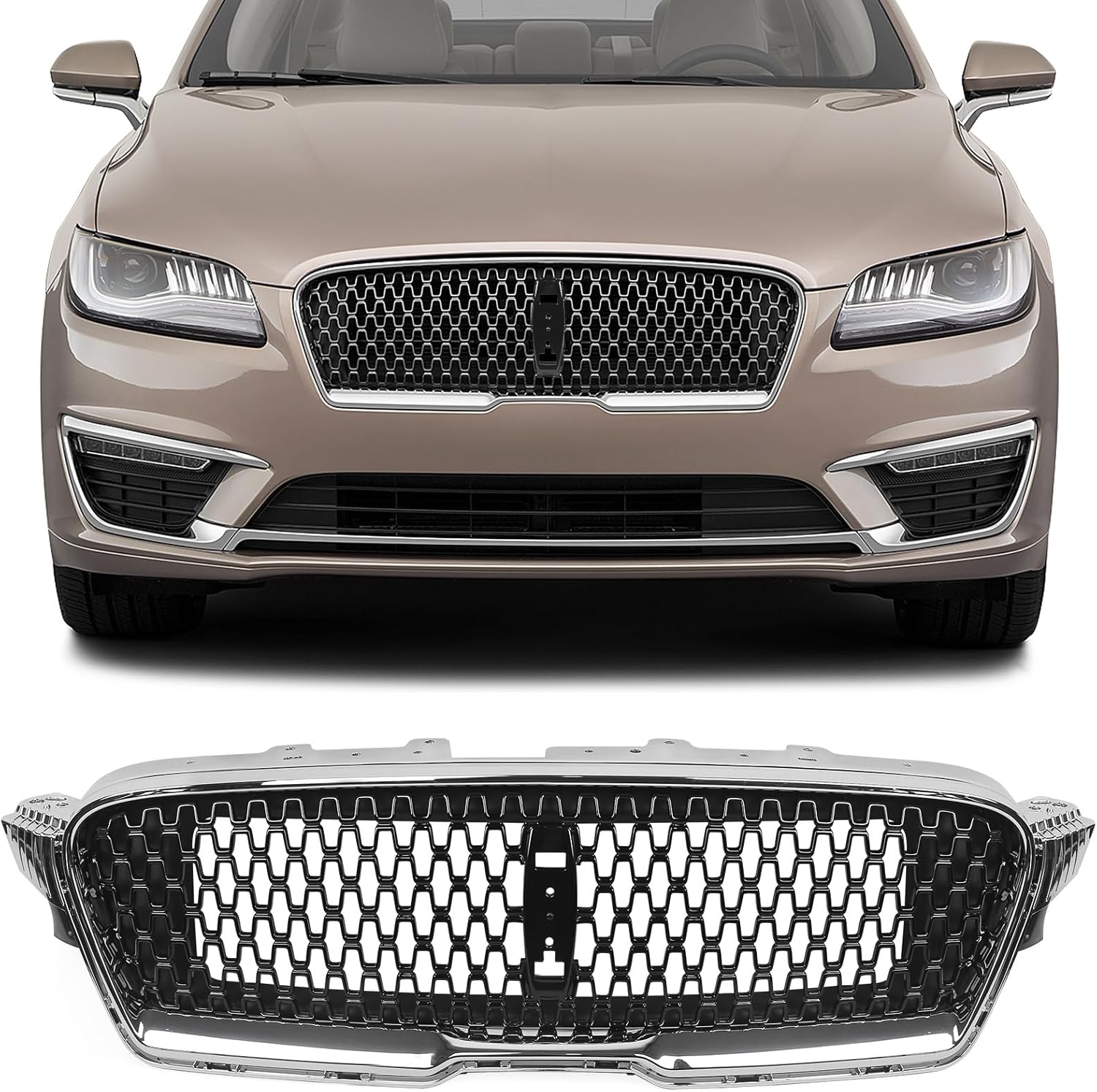 ბადე ქრომი შავი ბადით- LINCOLN MKZ 2017-20 ბადე ქრომი შავი ბადით- LINCOLN MKZ 2017-20