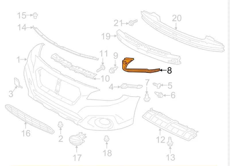 სამაგრი მაშუქის მარჯვენა - SUBARU OUTBACK 2015-2019
