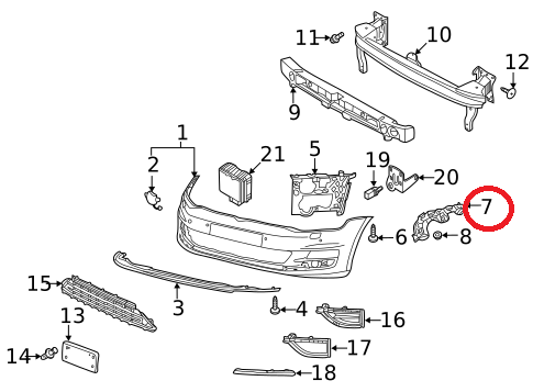 Bracket front left