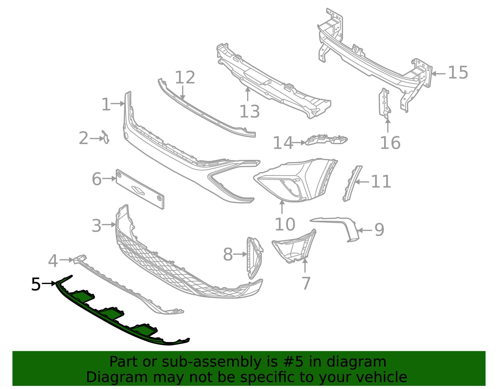 მოლდინგი წინა ბამპერის ქვედა - VOLKSWAGEN TAOS 2021-